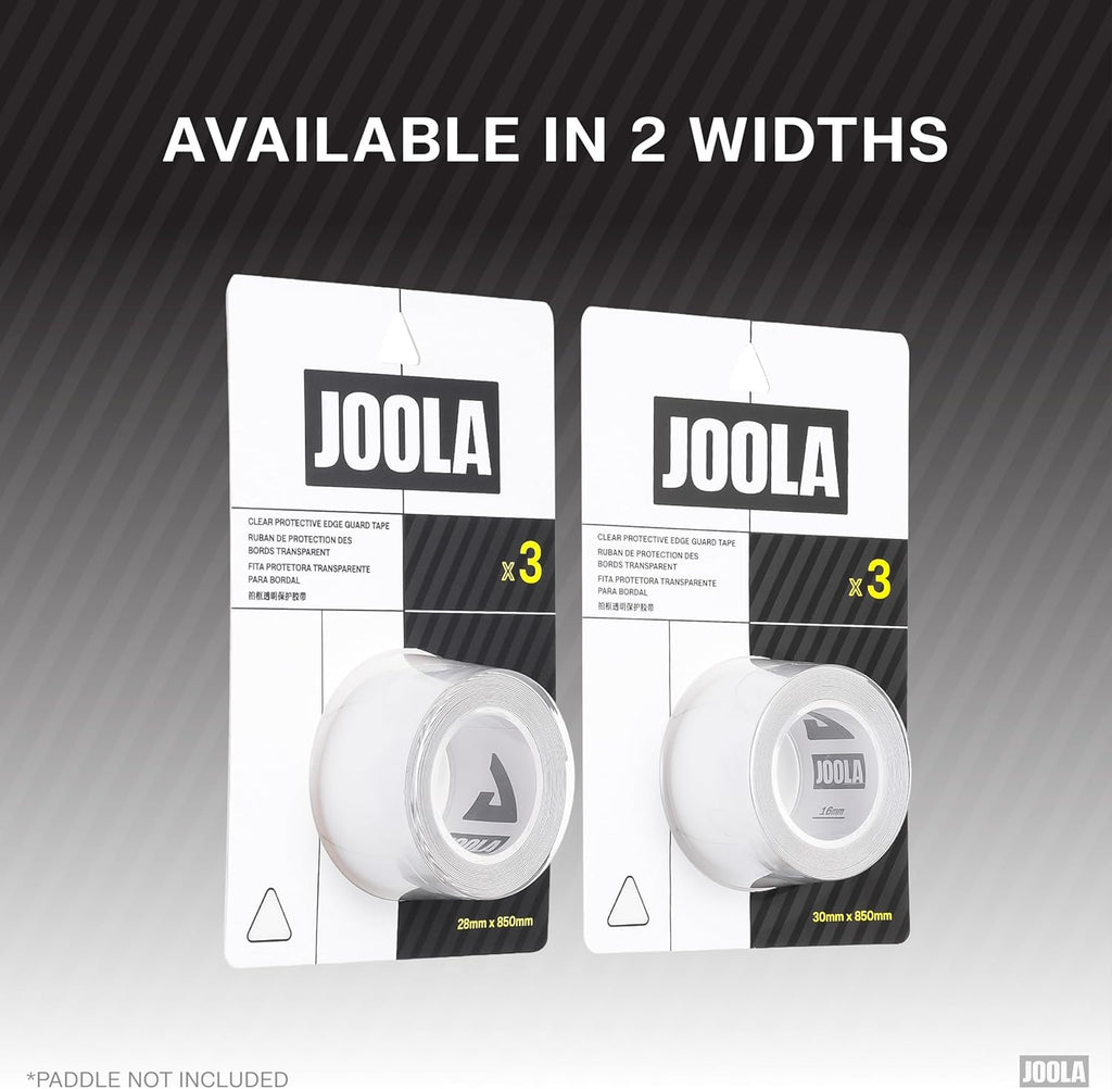 JOOLA Clear Edge Guard Tape - Protects Pickleball Paddle Edge Guard & Covers Lead Tape - Fits All Brands and Most Paddle Sizes - Choose Either 28Mm or 30Mm Thickness
