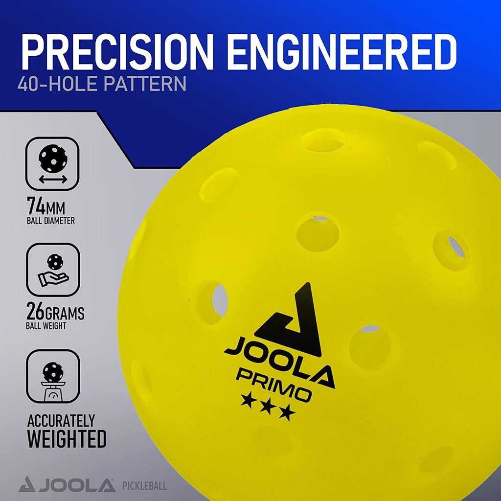 Ben Johns Pickleball Set - Made with Reinforced Fiberglass and Honeycomb Polypropylene - Includes 2 Paddles, 4 Balls, and  Pickleball Bag