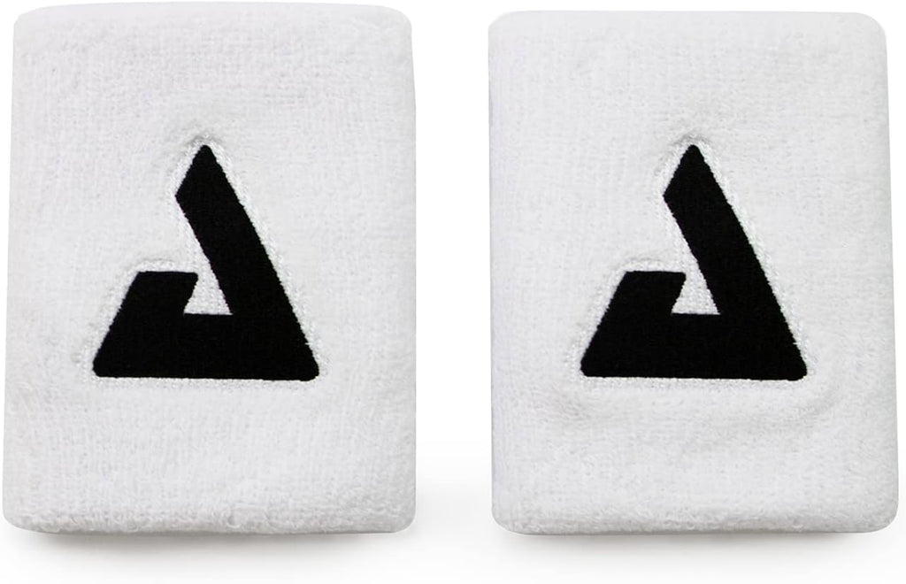 Trinity Wristband 2 Pack – White Wrist Bands with Moisture Wicking Performance Material – 4 Inch Elastic Sweatband for Wrists – Table Tennis & Pickleball Accessory