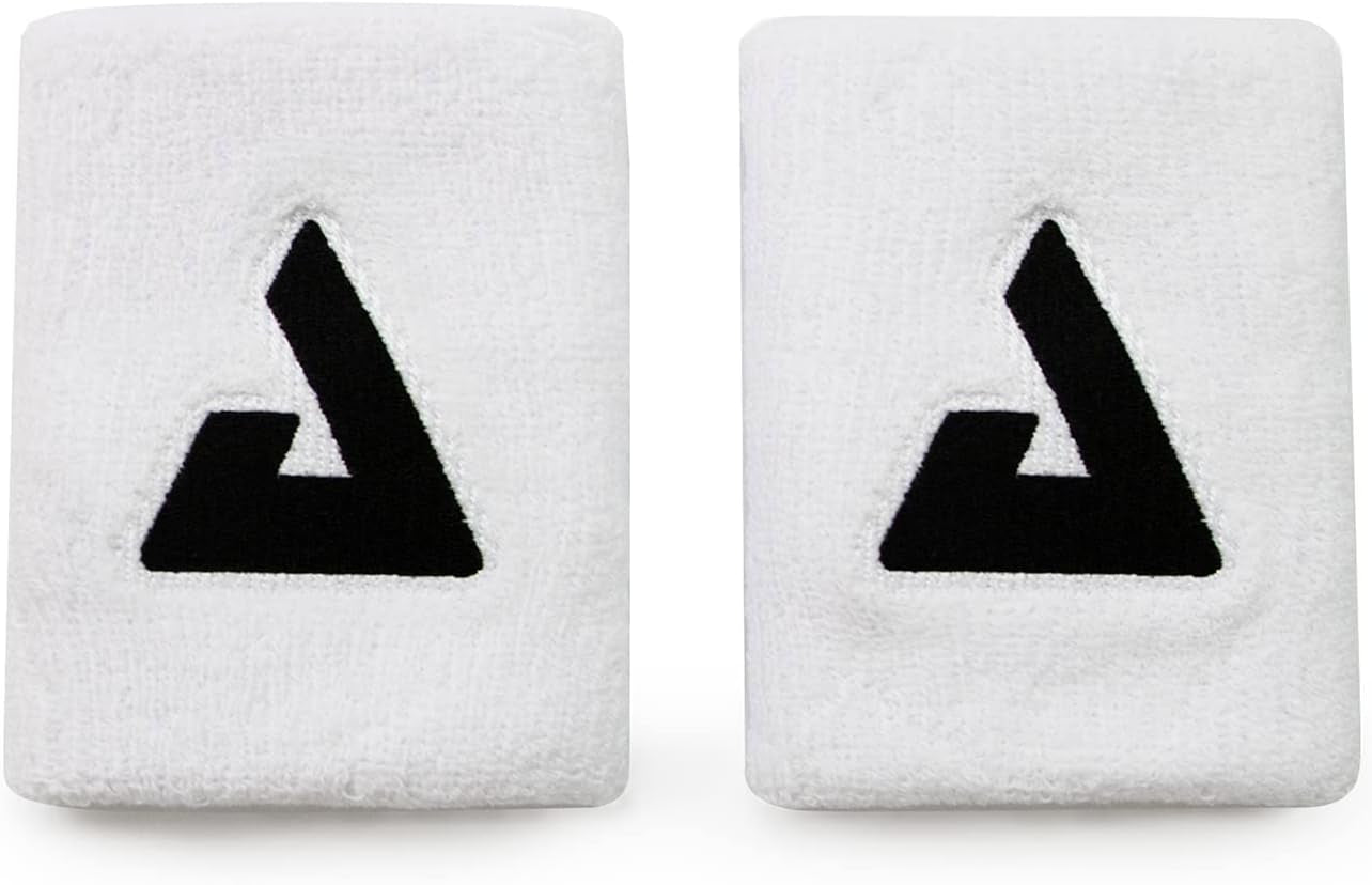 Trinity Wristband 2 Pack – White Wrist Bands with Moisture Wicking Performance Material – 4 Inch Elastic Sweatband for Wrists – Table Tennis & Pickleball Accessory