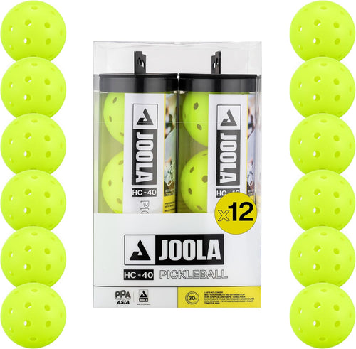 HC-40 Hardcourt Pickleball Balls with Storage Tube - USAP Approved Balls for Tournament Play - Durable Pickleballs for Indoor Play & Outdoor Courts