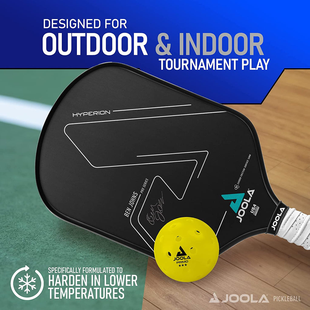 Ben Johns Pickleball Set - Made with Reinforced Fiberglass and Honeycomb Polypropylene - Includes 2 Paddles, 4 Balls, and  Pickleball Bag
