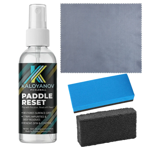 Basecamp 4-in-1 pickleball paddle cleaning kit on white background