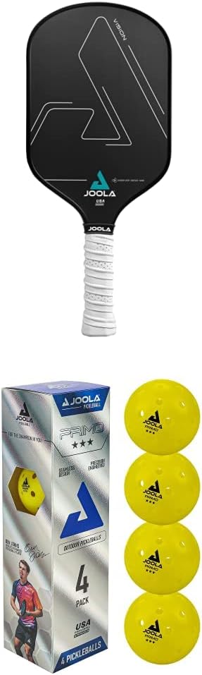 Vision Pickleball Paddle +  Primo Pickleball Balls - 4 Pack