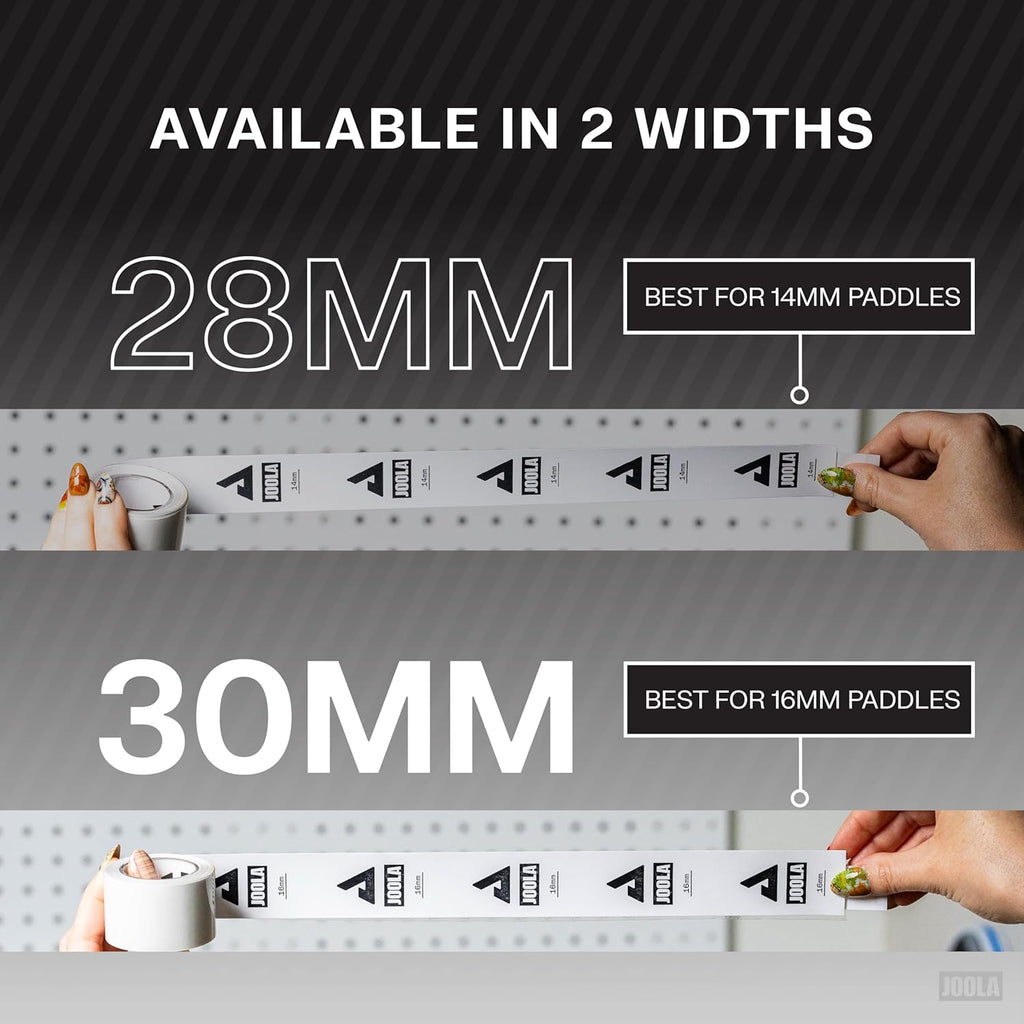 JOOLA Clear Edge Guard Tape - Protects Pickleball Paddle Edge Guard & Covers Lead Tape - Fits All Brands and Most Paddle Sizes - Choose Either 28Mm or 30Mm Thickness